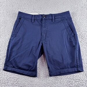 G Star Raw Shorts Mens 30 Navy Blue 10" BRONSON Straight Chino Shorts Preppy